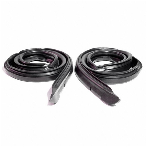 Molded Roof Rail Seals for 2-Door Hardtop with Post. Pair. R&L. ROOF RAIL SEAL 68-70 MOPAR B BODY WITH POST PAIR
